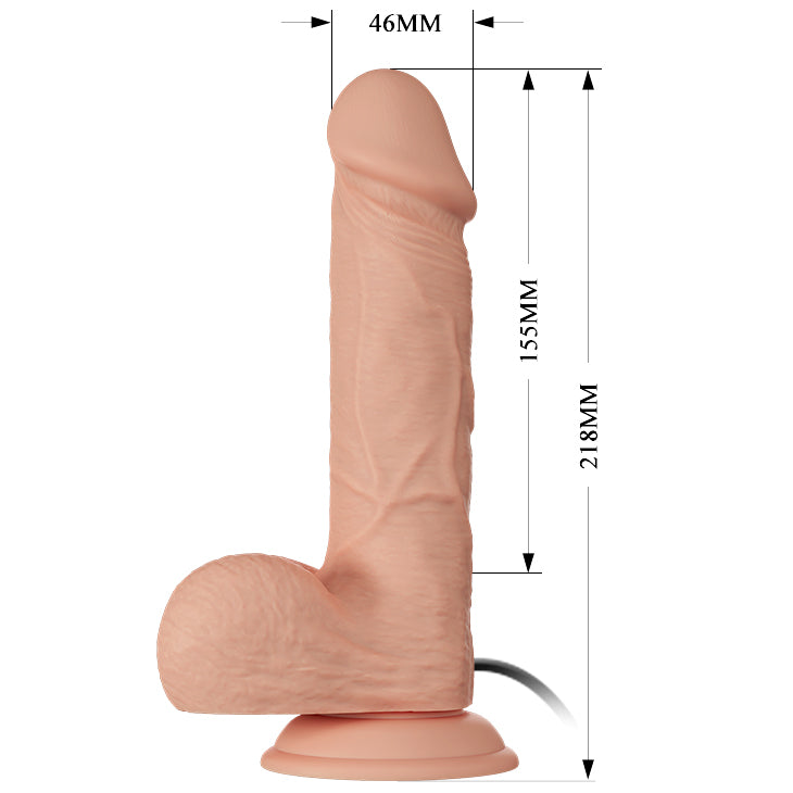 VIBRADOR CON EFECTO PIEL BAHAMUT 22 CM REALISTA
